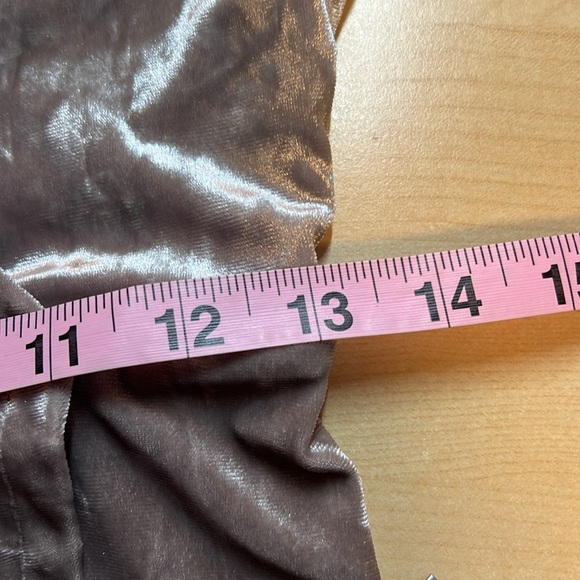 Silver Velvet Dynamite Faux Crossover Dress Size Small - Picture 11 of 12